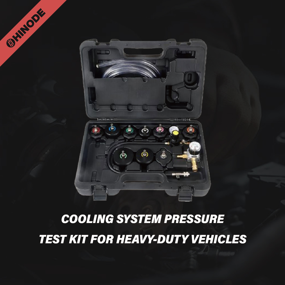 COOLING SYSTEM PRESSURE TEST KIT FOR HEAVY-DUTY VEHICLES