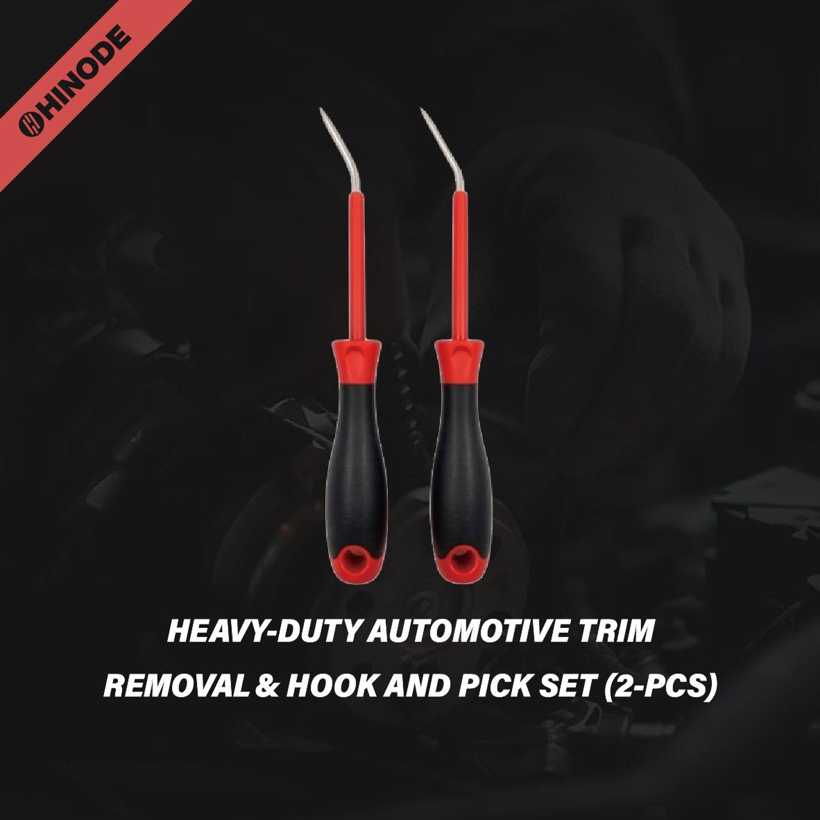 HEAVY-DUTY AUTOMOTIVE TRIM REMOVAL & HOOK AND PICK SET (2-PCS)
