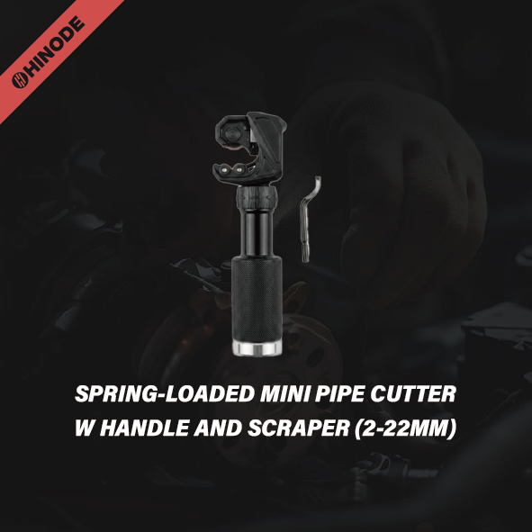 SPRING-LOADED MINI PIPE CUTTER W HANDLE AND SCRAPER (2-22MM)