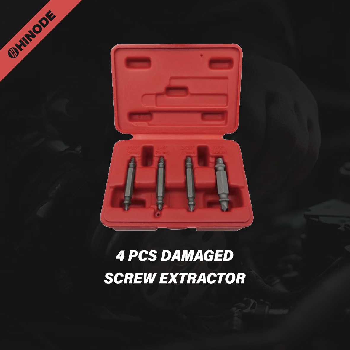 4 PCS DAMAGED SCREW EXTRACTOR