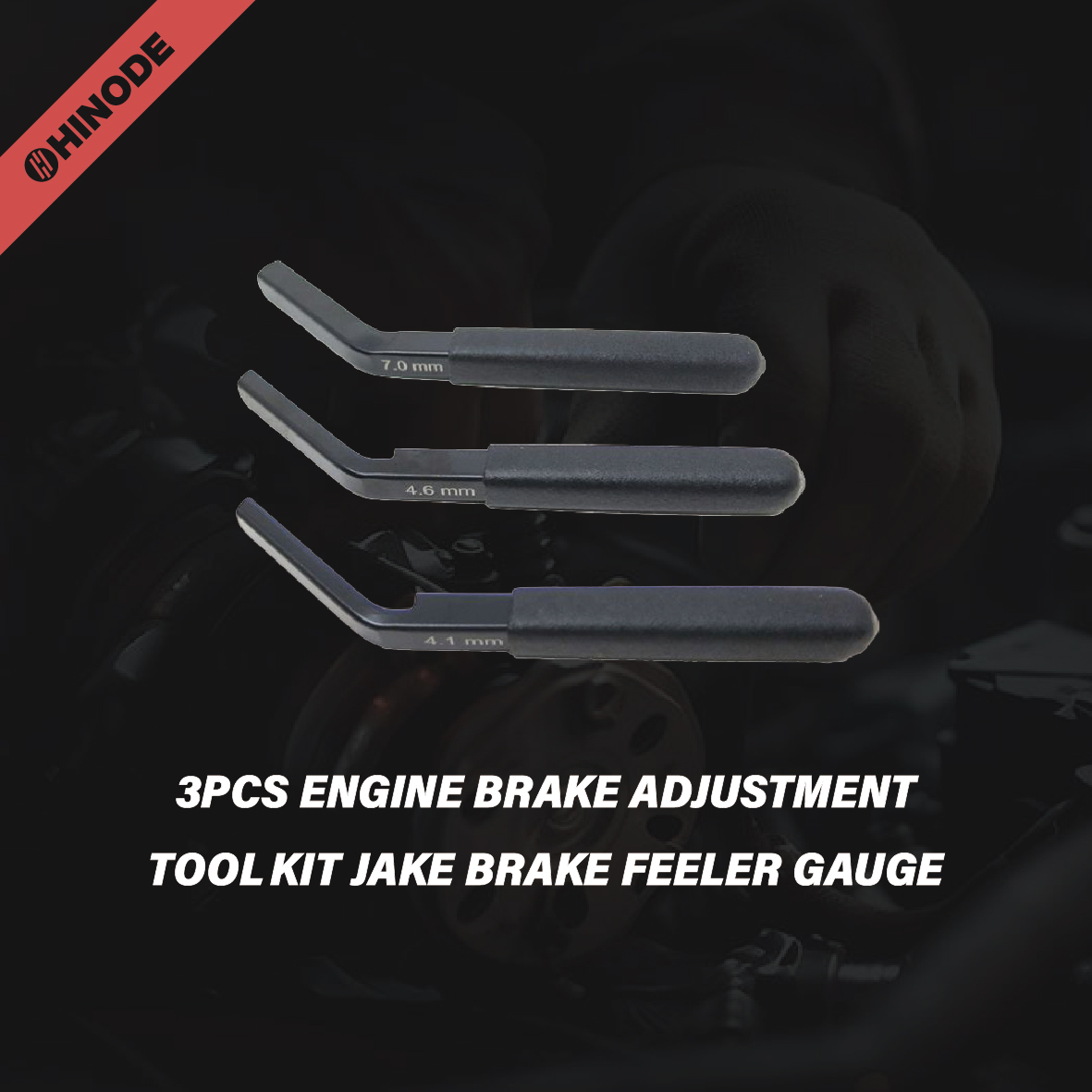 3PCS ENGINE BRAKE ADJUSTMENT TOOL KIT JAKE BRAKE FEELER GAUGE