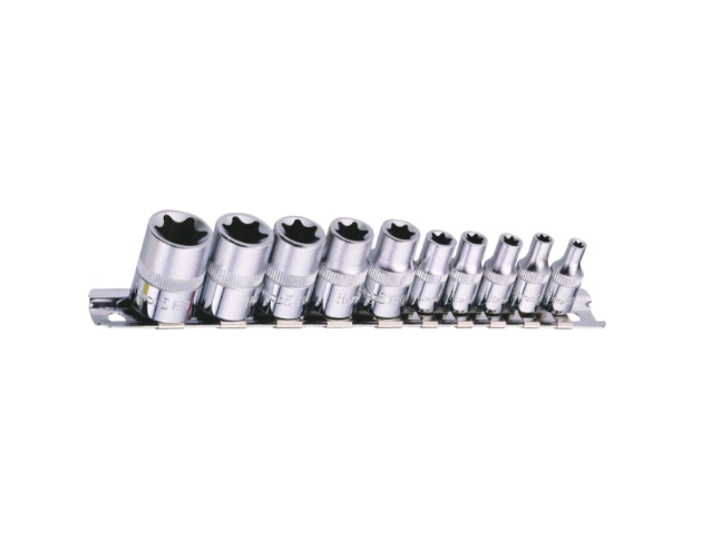 10 PCS EXTERNAL TORX SOCKET SET