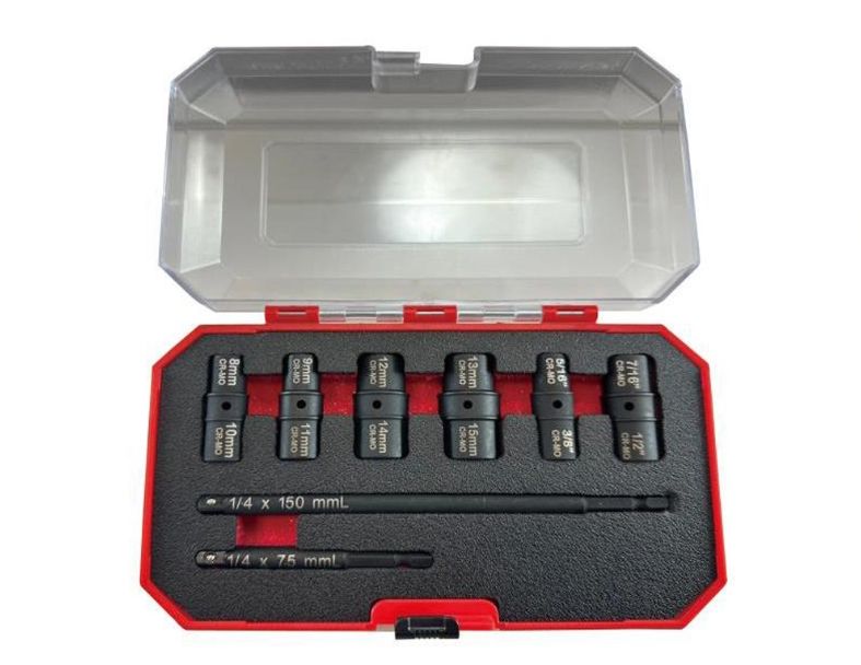 8PCS IMPACT 1/4 DR. FLIP SOCKET SET