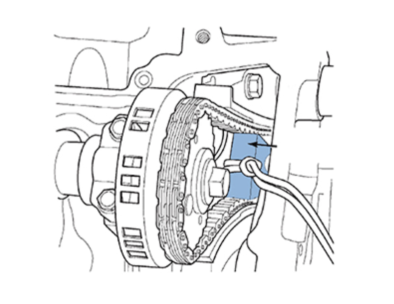 TIMING CHAIN LOCKING WEDGE