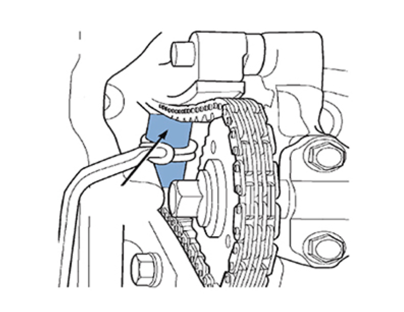 TIMING CHAIN LOCKING WEDGE