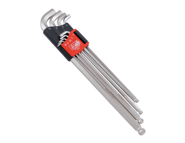 9 PCS LONG BALL POINT HEX SET (H1.5, H2, H2.5, H3, H4, H5, H6, H8, H10)