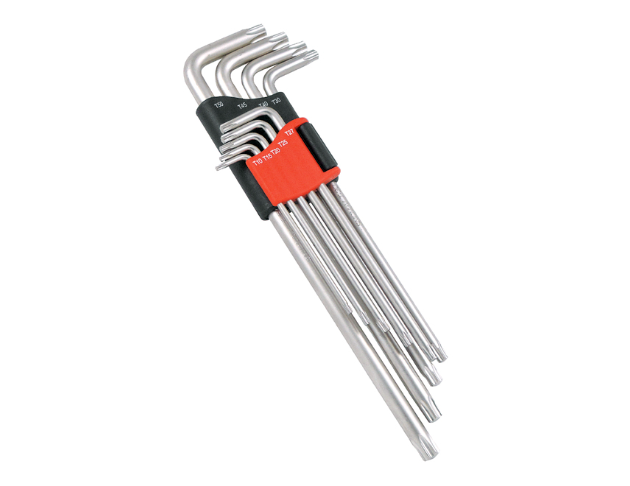 9 PCS LONG STAR KEY SET (SIZE : T10, T15, T20, T25, T27, T30, T40, T45, T50)