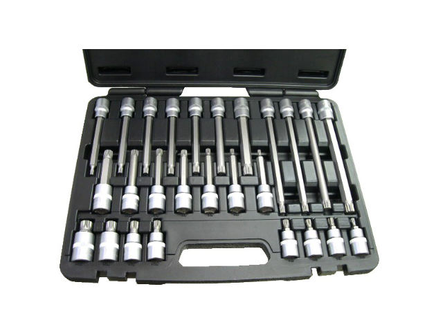 1/2" DR. X 26 PCS SPLINE BIT SOCKET SET