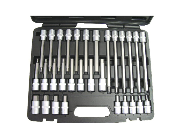 1/2" DR. X 30 PCS HEX BIT SOCKET SET