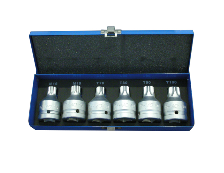 6 PCS 3/4" DR STAR & SPLINE BIT SOCKET SET