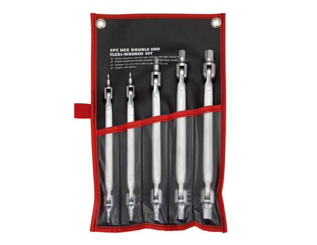 5 PCS HEX DOUBLE FLEXIBLE WRENCH