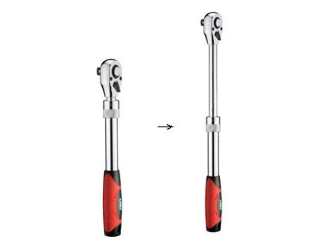 1/4", 3/8", 1/2" DR. 72 T EXTENDABLE RATCHET HANDLE