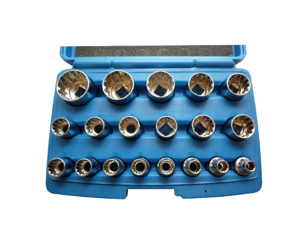 19 PCS 1/2" DR. SPLINE SOCKET SET (8 MM - 32 MM)