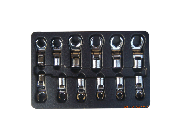3/8" DR. 12 PCS DRIVE OFFSET FLEXIBLE CROWFOOT SOCKET WRENCH