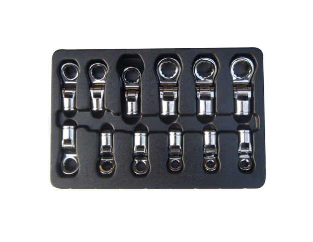 3/8" DR. 12 PCS DRIVE OFFSET BOX END FLEXIBLE SOCKET WRENCH