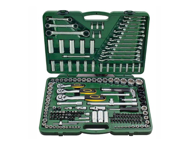 185 PCS 1/4" DR. & 3/8" DR. & 1/2" DR. SOCKET AND BITS SOCKET SET