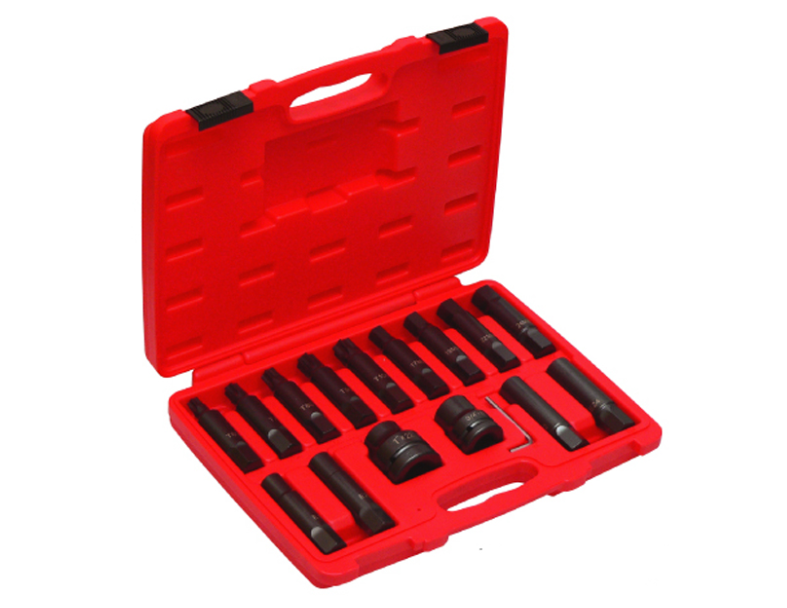 16 PCS 3/4" & 1" SQ. DRIVE INSERT BIT SOCKET SET