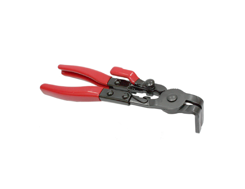 HOSE CLIP PLIERS WITH LOCKING RATCHET ANGLED 
