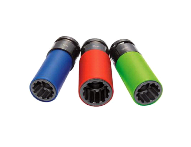 3 PCS X 1/2 THIN WALL WHEEL NUT PROTECTOR IMPACT SOCKET SET