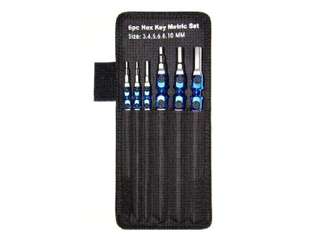 6 PCS DOUBLE JOINT HEX KEY SET SIZE : 3, 4, 5, 6, 8, 10 MM