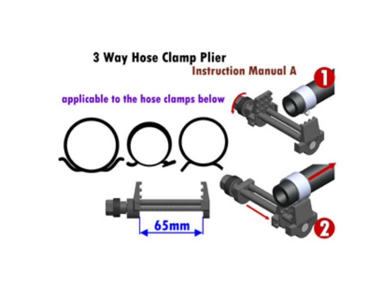 3 WAY HOSE CLAMP PLIERS (10 MM-65 MM) 
