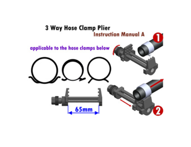 3 WAY HOSE CLAMP PLIERS (10 MM-65 MM)